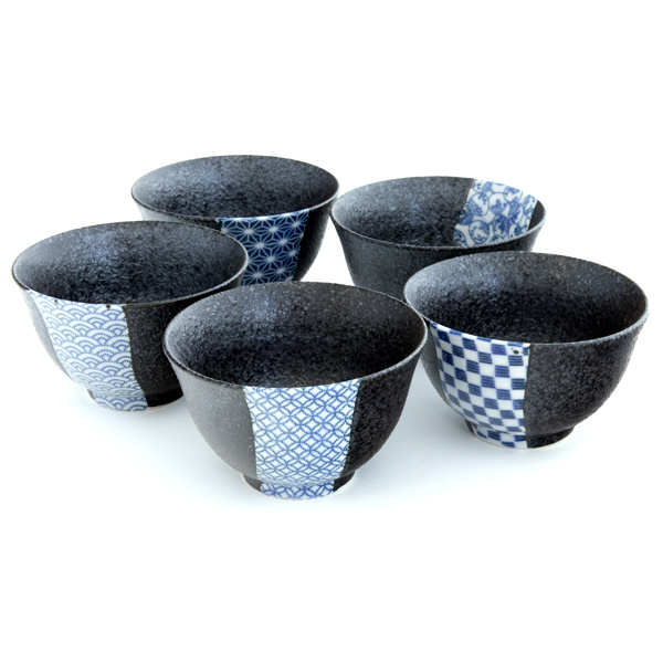 Ceramic Teacup Set Black, Traditional Japan Centre Teaware