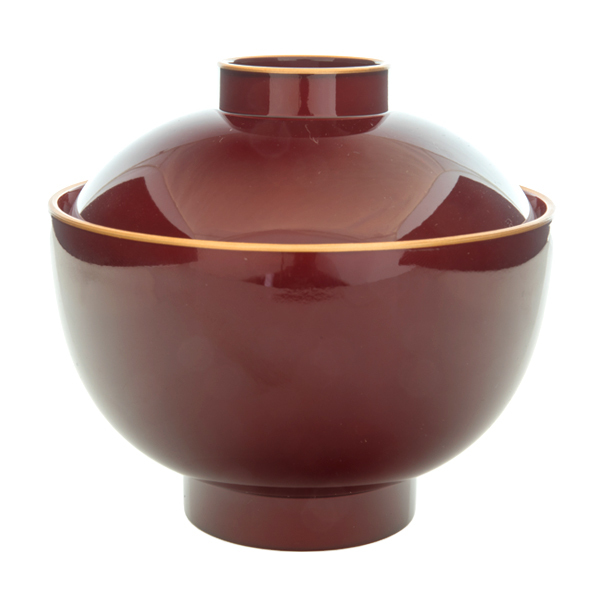 Miso Soup Bowl with Lid Dark Red, 148 g Japan Centre Bowls