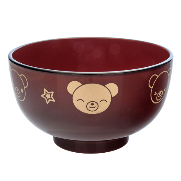 Miso Soup Bowl for Children Red and Gold, Japan Centre Bowls
