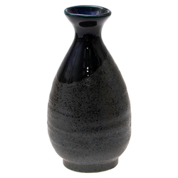 14696 ceramic sake server   black and blue  mottled pattern