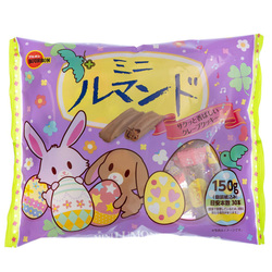 14937 bourbon lumonde mini chocolate covered waver biscuits   easter edition