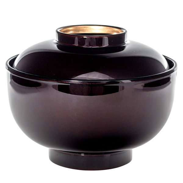 Miso Soup Bowl with Lid Dark Brown, 140 g Japan Centre Bowls