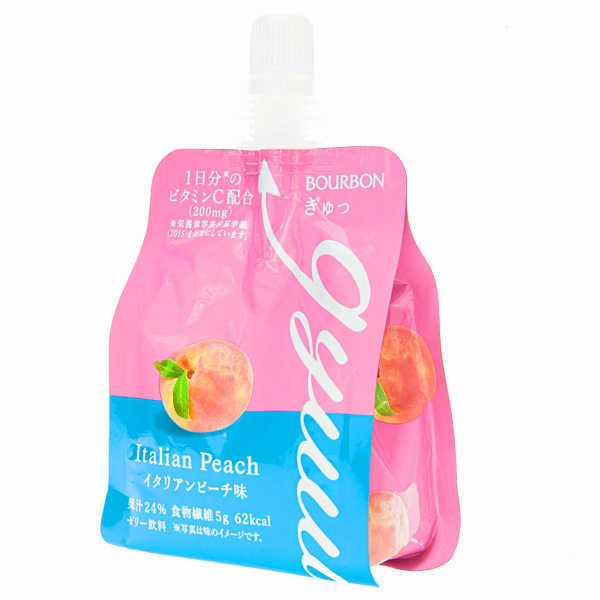 Bourbon Gyuu Italian Peach Japan Centre Jelly & Aloe Drinks