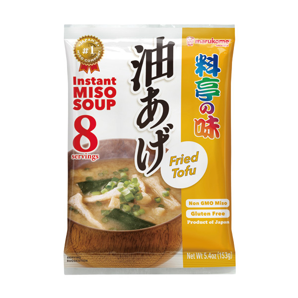 Marukome Instant Miso Soup Fried Tofu 153 G 8 Servings Japan