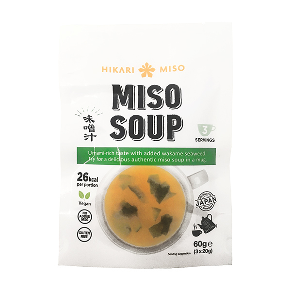 Hikari Instant Miso Soup with Wakame Seaweed, 60 g, 3 servings Japan