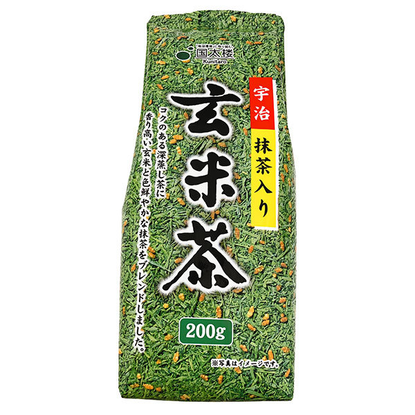 Rosted Rice Tea Kunitaro Genmaicha Roasted Brown Rice Tea With Uji Matcha, 200 g - Jap