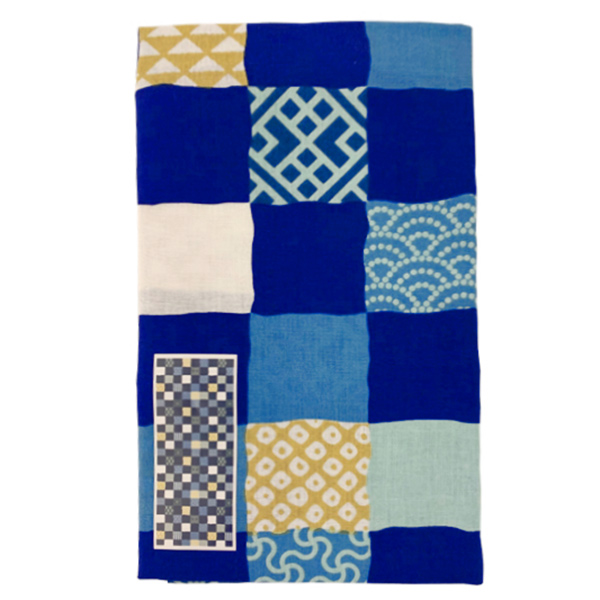 Japanese Cloth Hand Towel Detailed Ichimatsu Check Pattern, 40 g J