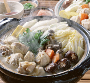 Photo mizutaki chicken hot pot