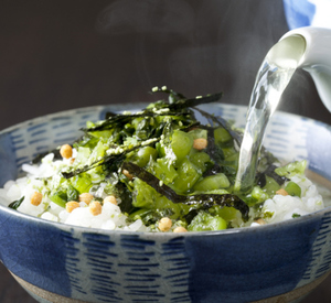 Photo chilled chicken rice soup